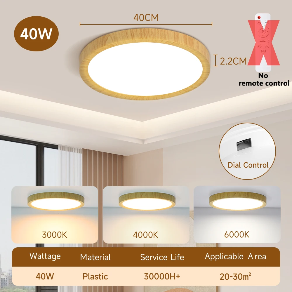 Enhanced Multicolor Dimmable LED Ceiling Lamp with Remote Control