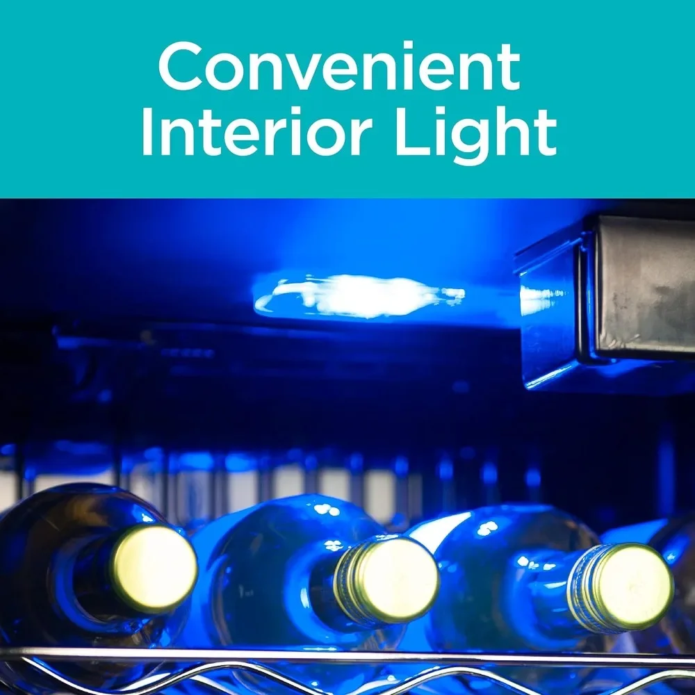 NEW-BLACK+DECKER 26 Bottle Wine Fridge with Interior Light and Mechanical Temperature Control, Compressor Cooling Wine Cooler Re