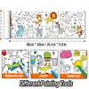 90cm Animal Children's Drawing Roll DIY Coloring Paper Roll Color Filling Graffiti Paper-cut for Kids Painting Educational Toys 2