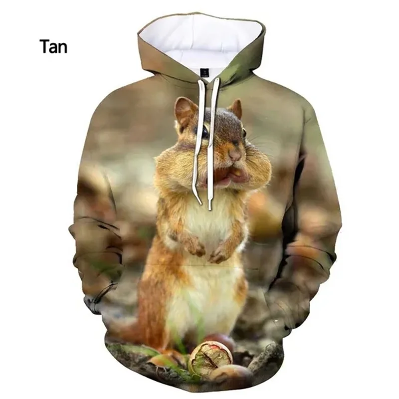 thumbnail image 1 of Sudadera con capucha divertida y linda con estampado de ardilla para hombres y mujeres, sudaderas casuales de manga larga con estampado completo de ardilla, sudaderas con capucha para niños, 1 of 4