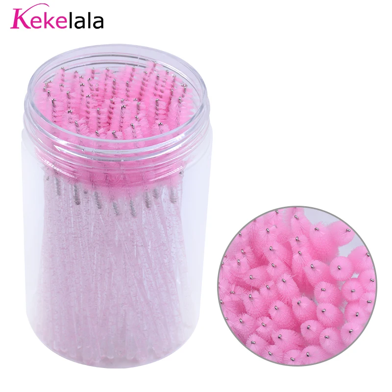 50-Pack Eyelash Extension and Mascara Brush Set with Storage Case - Wholesale Spoolies