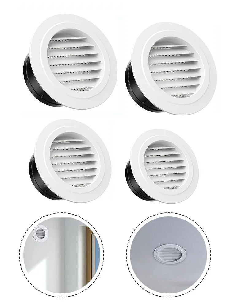 Round Air Vent Extract Valve Grille Diffuser Ducting Ventilation Cover 75-200mm Vents Cover Ventilation Grilles Air Circulation with air vent grille ventilation grille air vent cover ducting ventilation cover