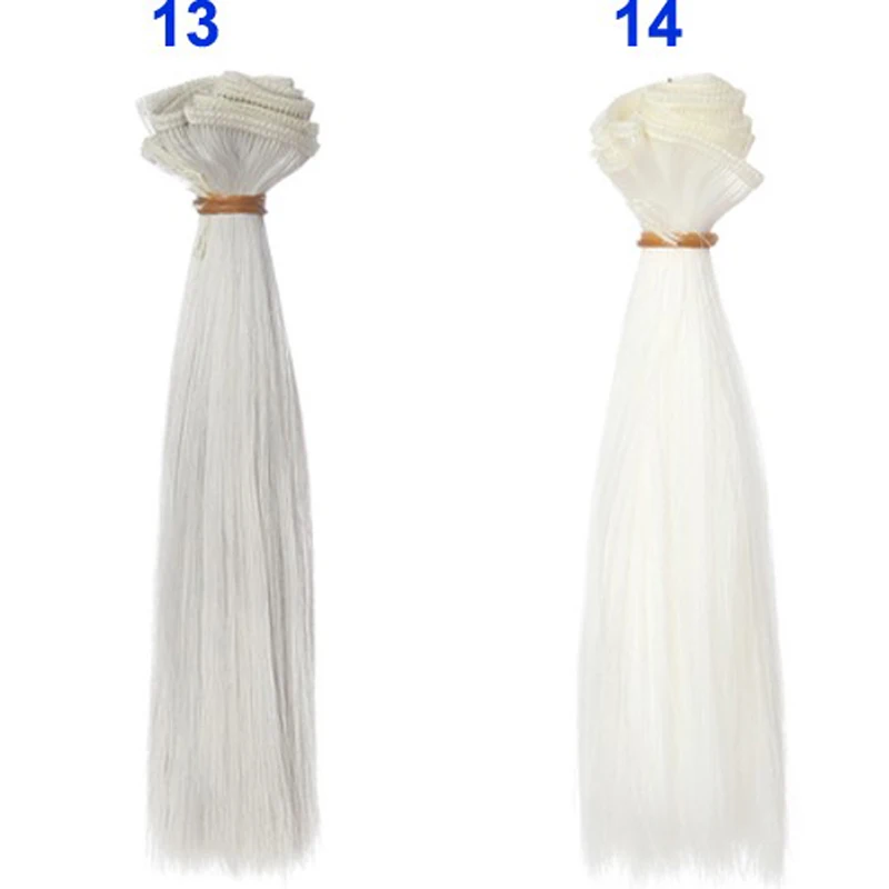 One Piece 5cm 15cm 25cm Short Long Straight Doll Hair For 1/3 1/4 1/6 BJD Diy Accessory doll wigs