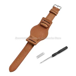 Vintage Leather Watch Strap - Premium Cowhide Replacement Wrist Band, Various Sizes Available - 20mm (Brown)