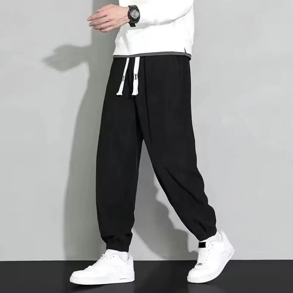 

Men Casual Trousers Breathable Men's Sports Pants with Drawstring Waist Ankle-banded Design for Jogging Gym Workouts for Spring