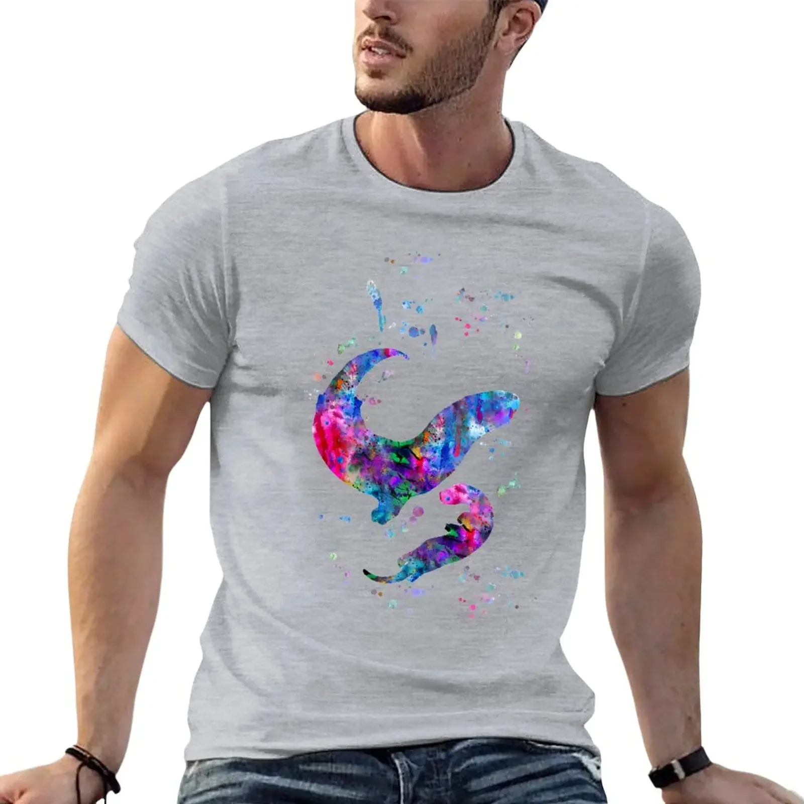 

Baby otter and mom T-Shirt aesthetic clothes anime mens workout shirts