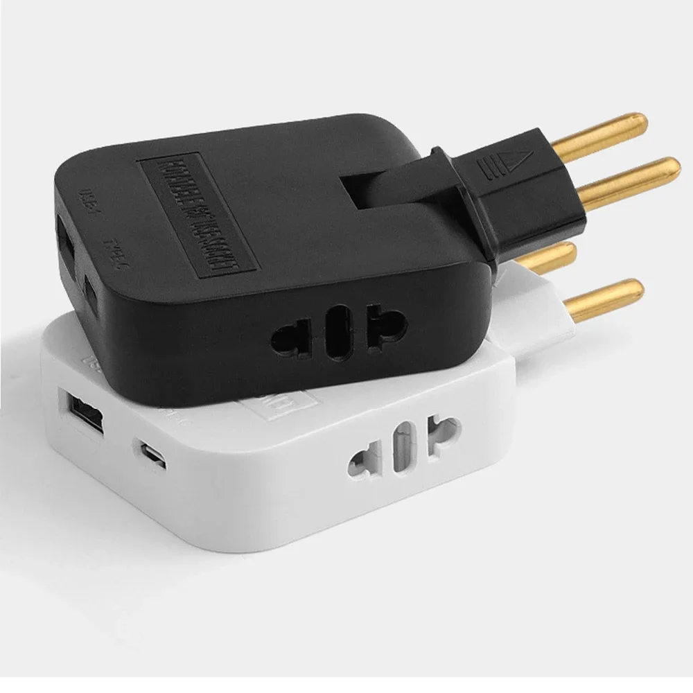 รูปสินค้า อะแดปเตอร์ EU พับได้ 4 แบบ ชาร์จ USB & Type C