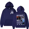 New Rapper Myke Towers Album Cover Graphic Sweatshirt  Vintage Hip Hop Hoodies Unisex Casual Fleece Pullovers Hoodie Streetwear 2