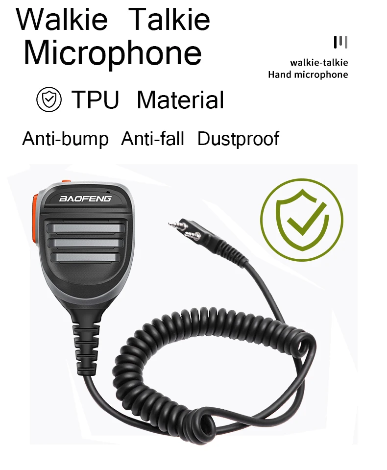 UV-18 Pro Max Waterproof Microphone Speaker 2-Pin K Type/Waterproof  Type Tangent Headset For Quansheng Baofeng Walkie Talkie 2
