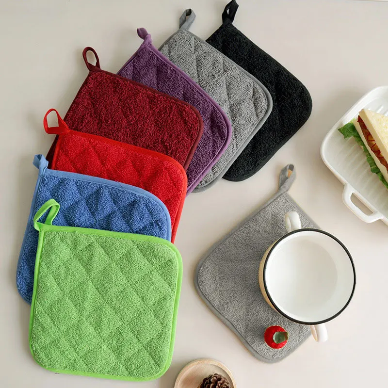 Cotton Pot Holders Heat Resistant Towel Non-slip Mat Holder Hot Pads Table Placemat Accessories Kitchen Baking