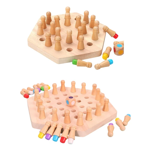 Brinquedo de madeira do jogo do cérebro do quebra-cabeça do único xadrez  grande para crianças - AliExpress