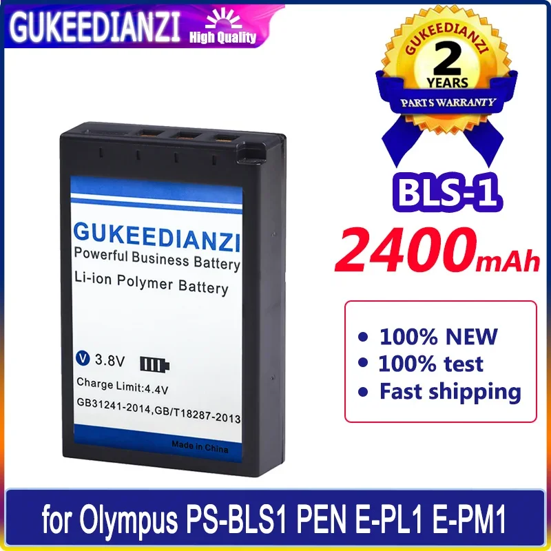 

GUKEEDIANZI Battery BLS-1 BLS1 2400mAh for Olympus PS-BLS1 PEN E-PL1 E-PM1 EP3 EPL3 Evolt E-420 E-620 E-450 Batteria