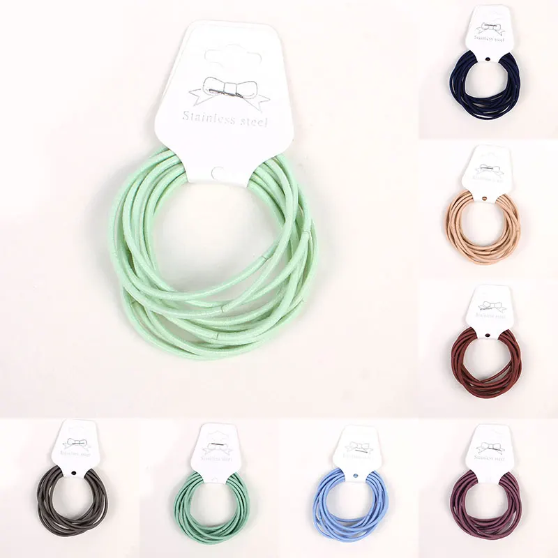 

10pcs Hair Tie Girls With Candy Color Hair Tie High Elastic Rubber Band For Women Girls Thin Hair Tie Hair Accessories Hair Ties