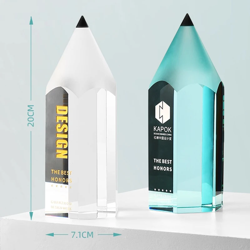 Customized High-end Shape Crystal Trophy, Competition Award Annual Meeting Souvenir Home Decoration Outstanding Staff Medal, 1Pc