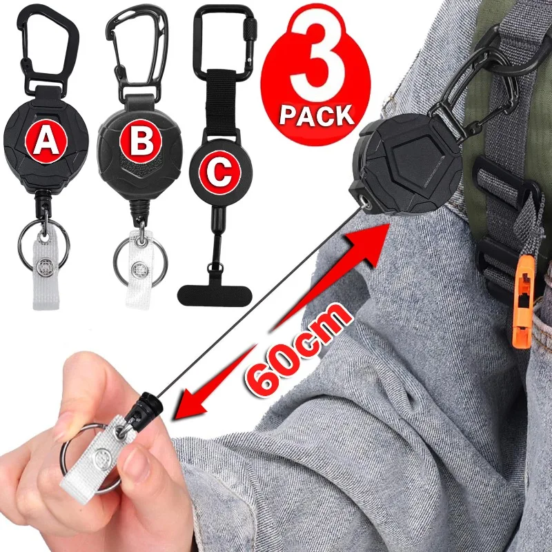 Retractable Anti-Theft Phone Holder and Safety Tether with Belt Clip