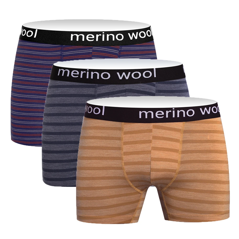 Merino Wool Mens Underwear Boxer Briefs 87% Merino Wool Blend Boxershorts  Men Soft Breathable Moisture Wicking Sports Underpants - AliExpress