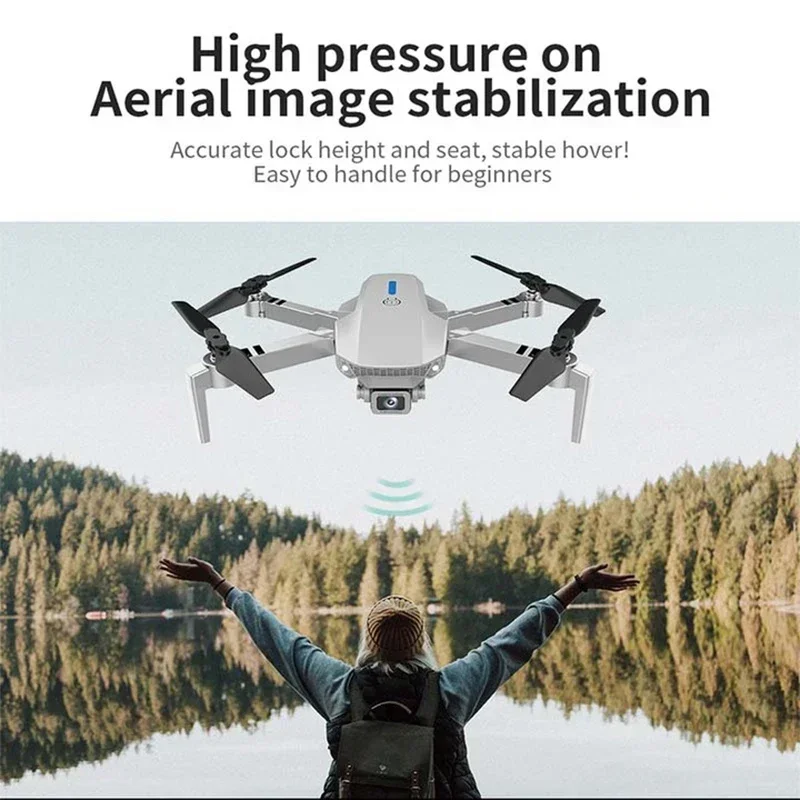 

4K 5G Aircraft Dual-Camera Wide-Angle Profesional HD RC FPV WIFI Helicopter Quadcopter Airplane Dron Toy New E88 Pro Drone