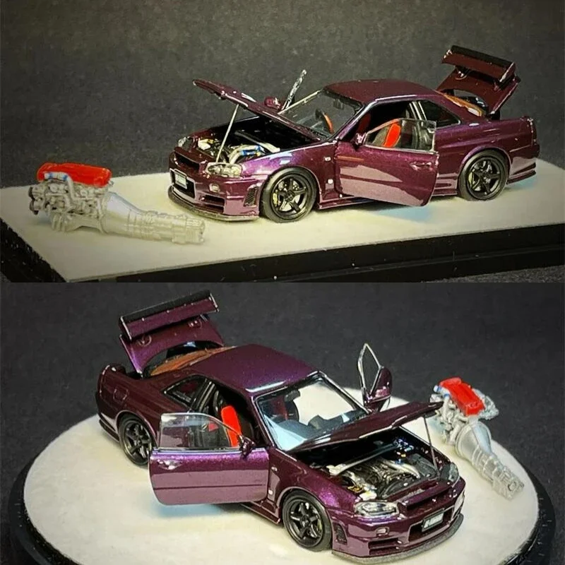 

PGM x One model 1:64 R34 Z Tune Midnight purple Limited999 Diecast Model Car
