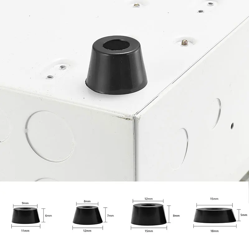 Description Picture 2 of item8pcs Speaker Cabinet Furniture Chair Table Box Conical Rubber Foot Pad stainless steel Stand Shock Absorber Skid Resistance
