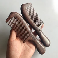 Natural Sandalwood Combs Solid Wood Carving Comb Anti-Static Beard Comb Handicraft Hair Styling Wide Tooth and Narrow Tooth Gift 2