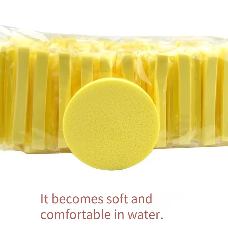 100 Compressed Sponges Individually Packaged Super Soft and Comfortable Cleansing Beauty Salon  Makeup Cosmetic sponge 2