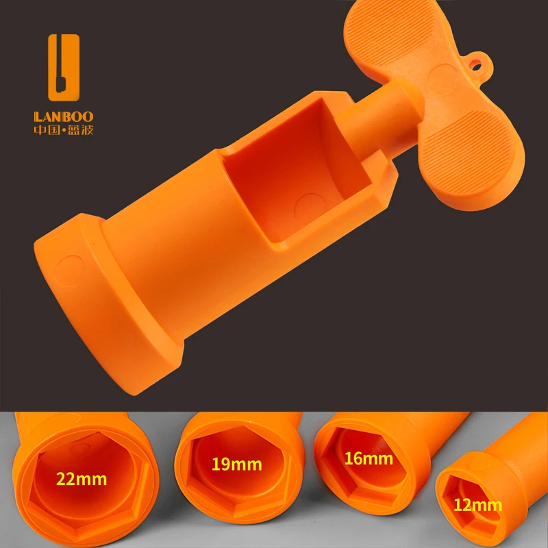 LANBOO 12mm 16mm 19mm 22mm 푸시 버튼 스위치 플라스틱 설치 스패너 렌치 너트 설치 렌치