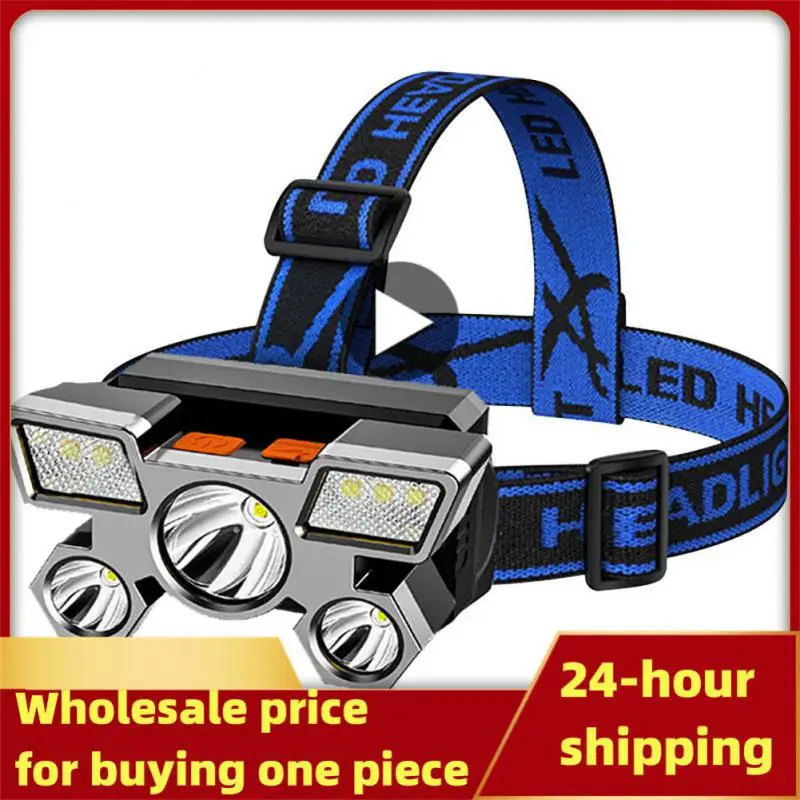 

Induction USB Rechargeable 5LED Headlamp Flashlight Waterproof 4 Modes 350LM Outdoor Headlight Light with Built-in Battery