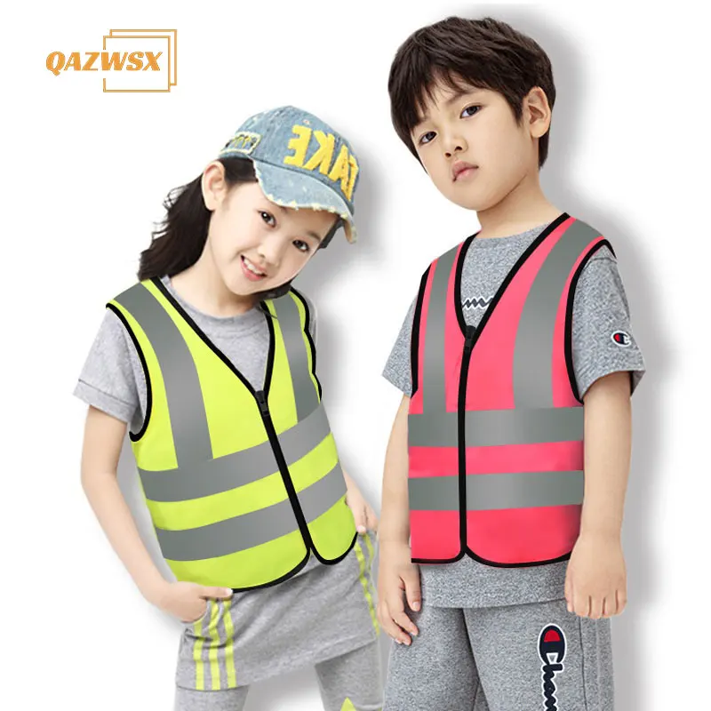 

Reflective Vests Outdoor Reflectors for Children Fluorescent Safety Yellow Safety Supplies DIY Logo Bicycle Self-defense Clothes