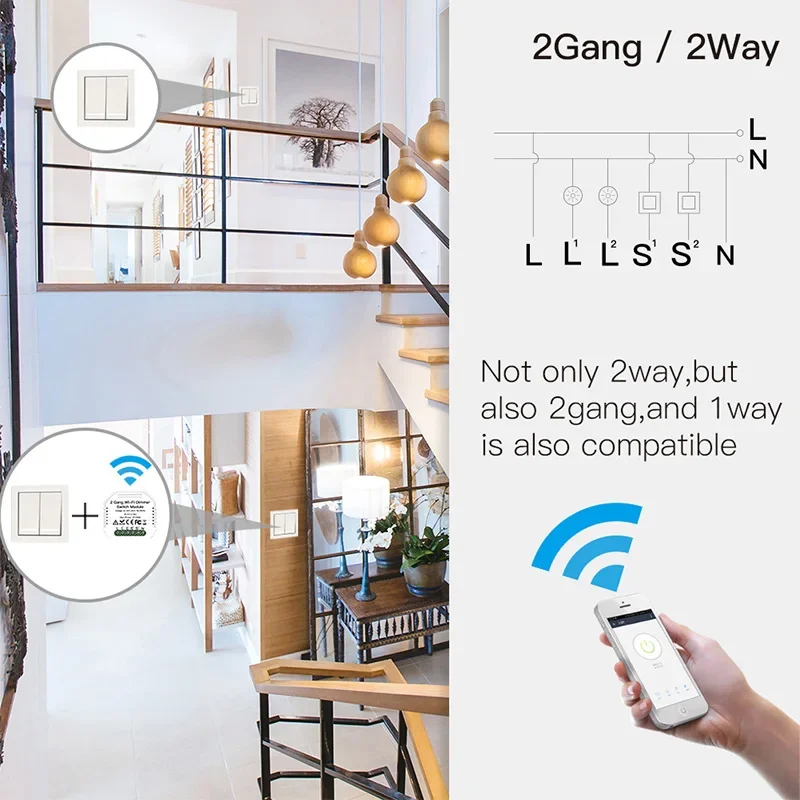 2 gang smart light switch google home 2025