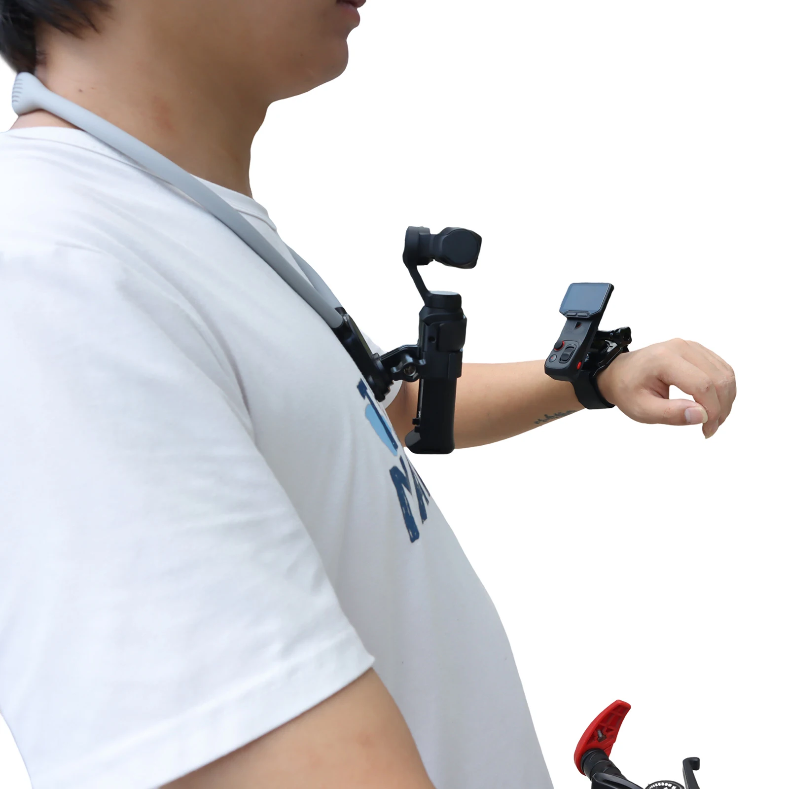 손목 스트랩 및 넥 마운트 키트 Insta360 Luna Ultra 카메라용 손목 스트랩 리모컨 조절 가능 1인칭 뷰 넥 마운트