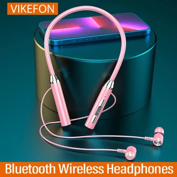 VIKEFON Auricolari Bluetooth Cuffie senza fili Sport magnetico Archetto da collo Auricolari TWS appesi al collo Auricolare wireless con microfono 1