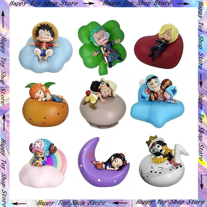 One Piece Led Night Mystery Box Light Anime Rufy Zoronami Cut Characters Sweet Dream Series Model Blind Box Regalo Decorativo