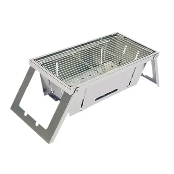 야외 캠핑 피크닉 분리형 가정용 숯불 장작 바베큐 스토브, 휴대용 접이식 바베큐 스토브