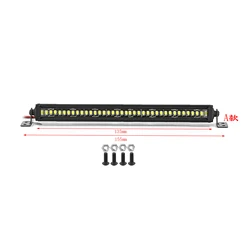 Enhanced LED Roof Lamp Light Bar for RC Cars - Universal Fit for 1/8 & 1/10 Scale (135mm)