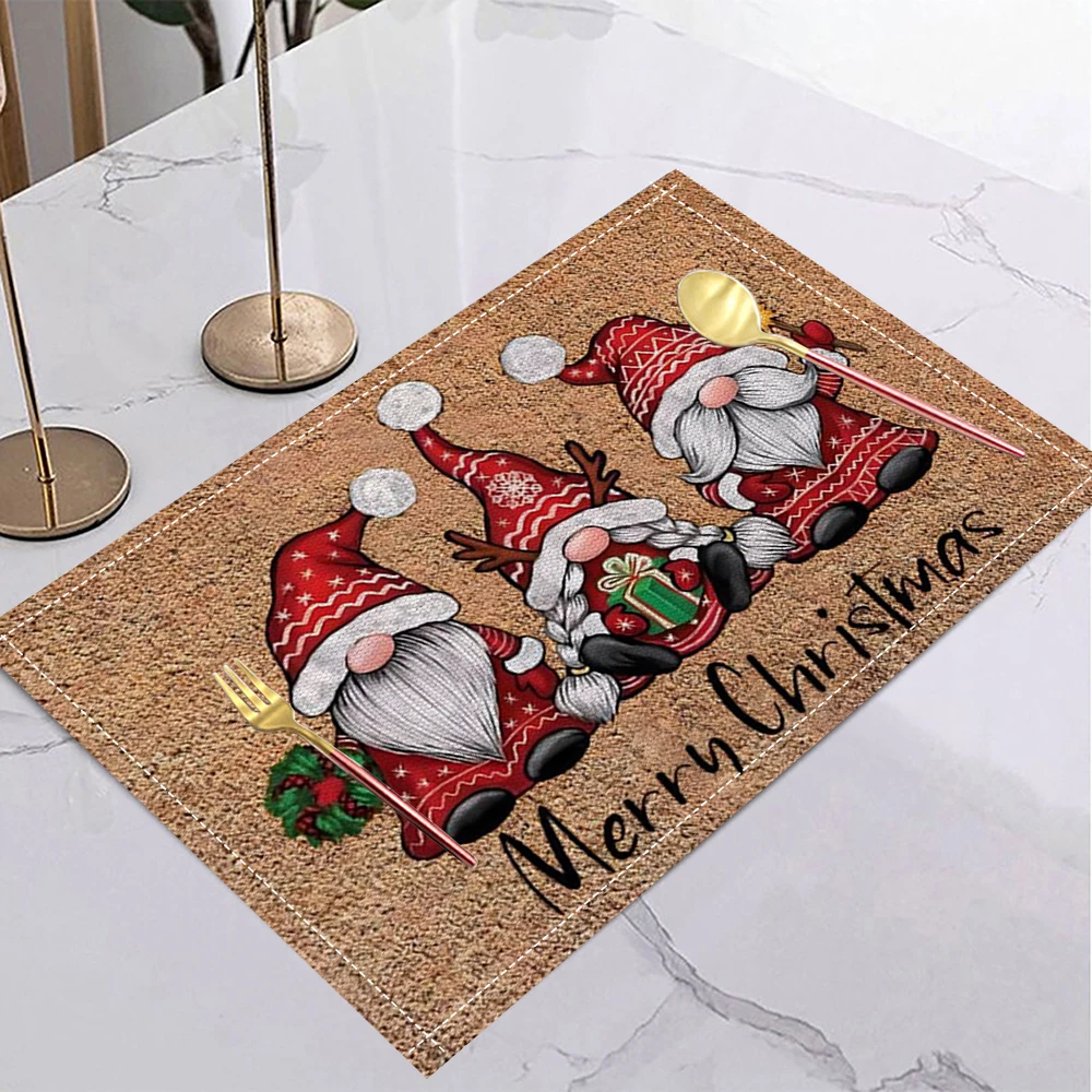 Green Tree Snowflake Christmas Placemat 1