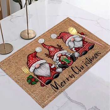 Green Tree Snowflake Christmas Placemat 1