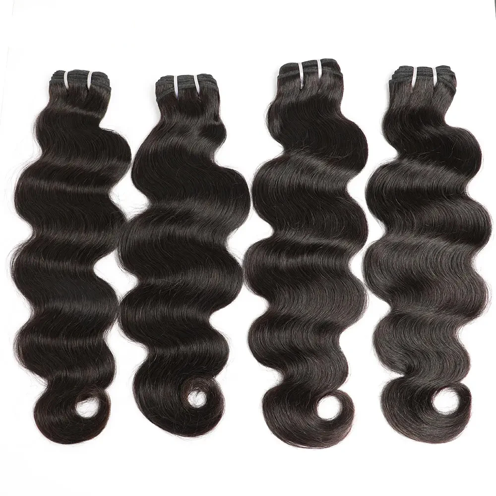 15A Body Wave Bundles Brazilian Virgin Human Hair Full Thick Ends 1/3/4 Pcs Natural Weave Hair Extensions Raw Unprocessed