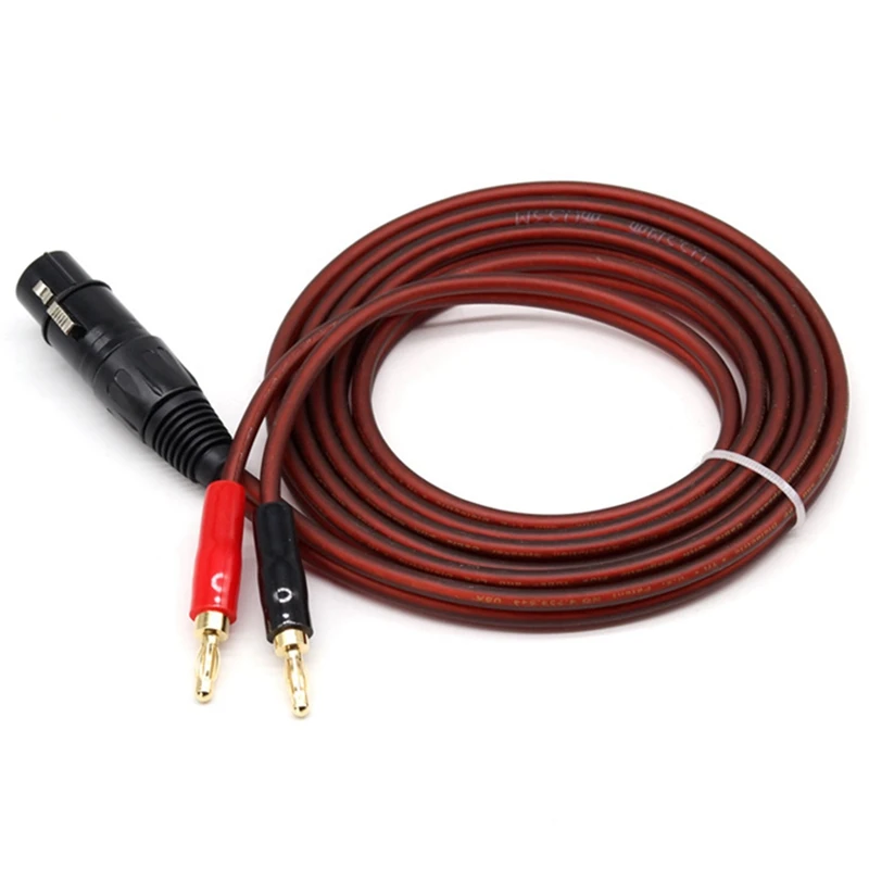 XLR-바나나 스피커 케이블, XLR 3핀 듀얼 바나나 플러그 오디오 케이블, XLR3 Pro Hifi에 대한 금도금 4Mm 플러그