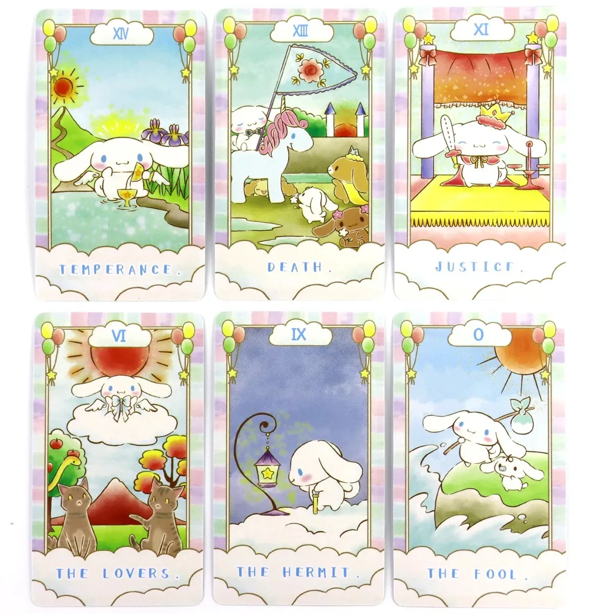 Tarot Kuromi Cinnamoroll Melody Cards Divination Star sign Hello Kitty Sanrio Melody 78 Cards Board Game Deck Oracle Card Party 5