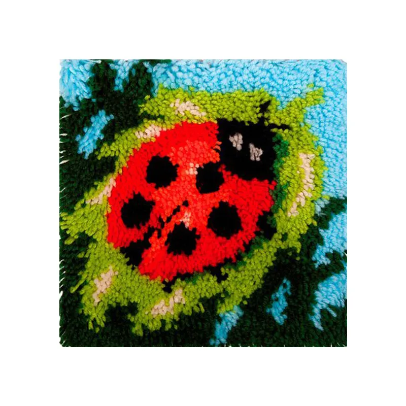 Prajna Cartoon Animal Carpet Embroidery Latch Hook Kit undefined Latch Hook Rug Button Pad Package Smyrna Package Carpet DIY