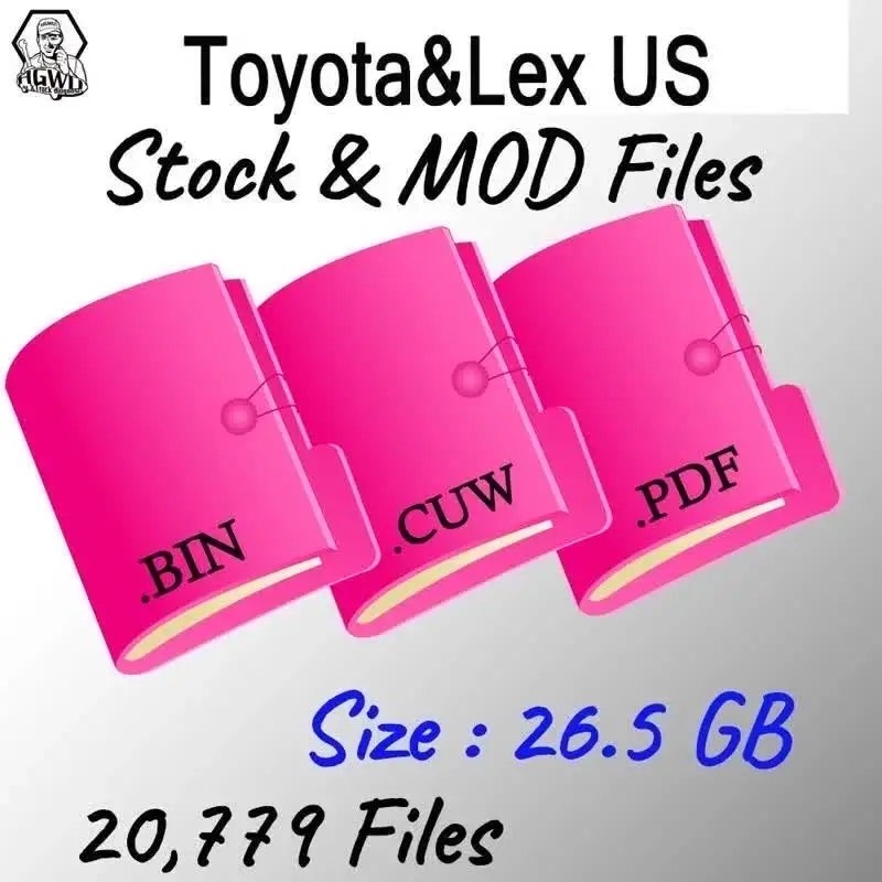Для файлов Lexu.s&ampToyota ECU STOCK и MOD.CUW.BIN Files 20779 РАЗМЕР файлов: 26 5 ГБ D.TC