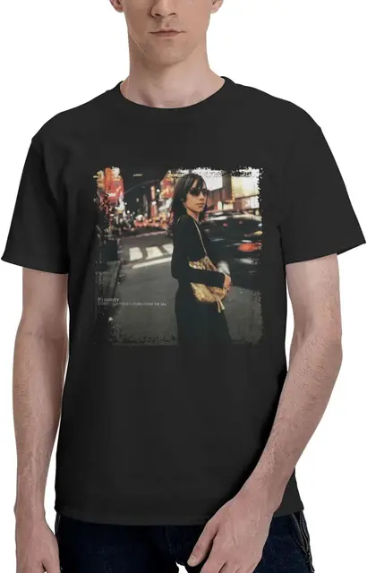 Pj Harvey 스토리스 프롬 더 시티 스토리스 프롬 더 시: 남성을 위한 스타일리시한 여름 티셔츠