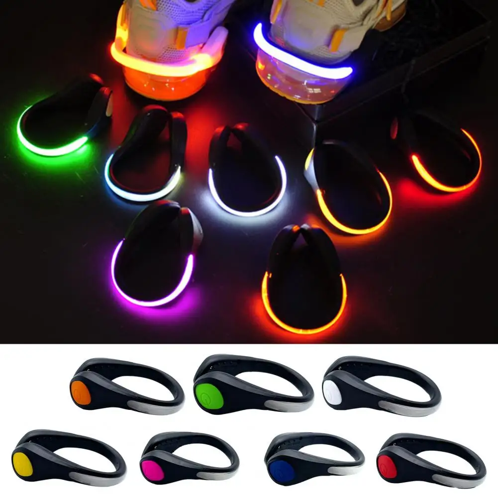 LED Luminous Shoe Clip Multiple Lighting Modes Night Running Shoe Safety Clips