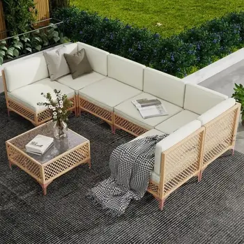7 Piece Outdoor Patio Furniture Set 1