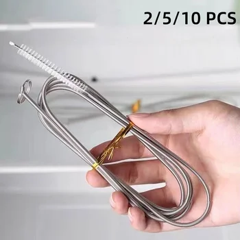 Refrigerator Drain Dredge Cleaning Set Long Flexible Refrigerator Scrub Brush Water Dredging Tool Water Tube Cleaning Coil Brush 1