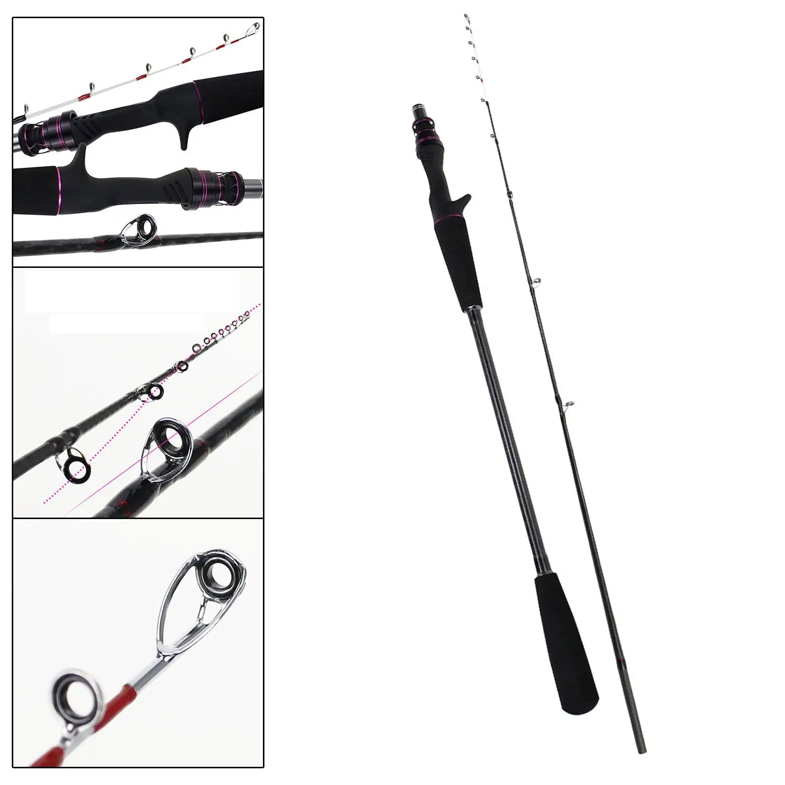 

Fishing Rod Carbon Fiber Fishing Pole Strong Sensitive Action Lightweight