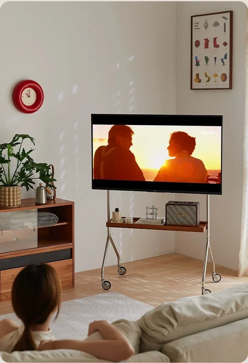 棚付き】お部屋広々 壁寄せテレビスタンド (WAT ロータイプ WH