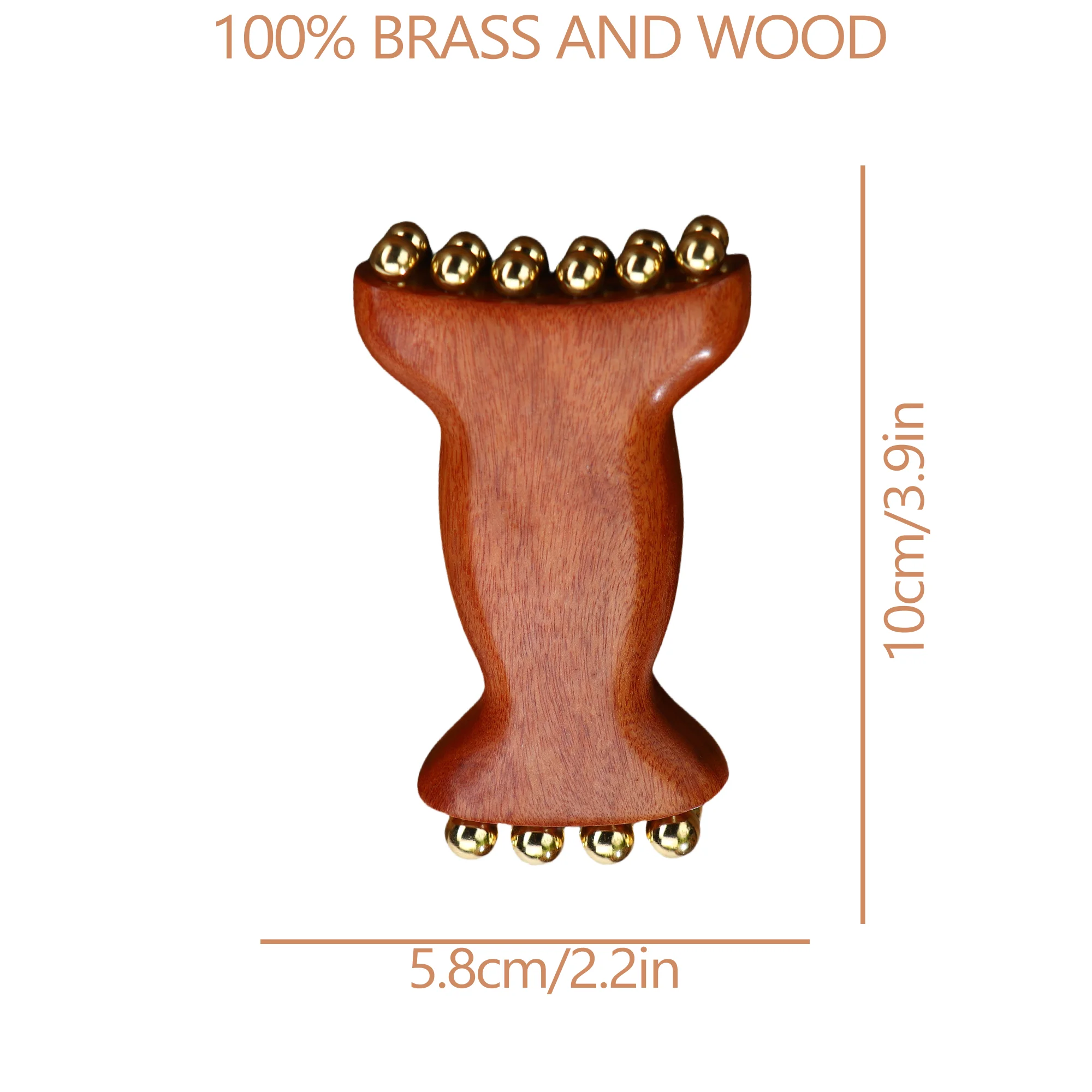 Radiant Skin Savior Lymphatic Detox Face Massager Fades Wrinkles Firms Jawline and Eyes Natural Copper Wood Beauty Tool