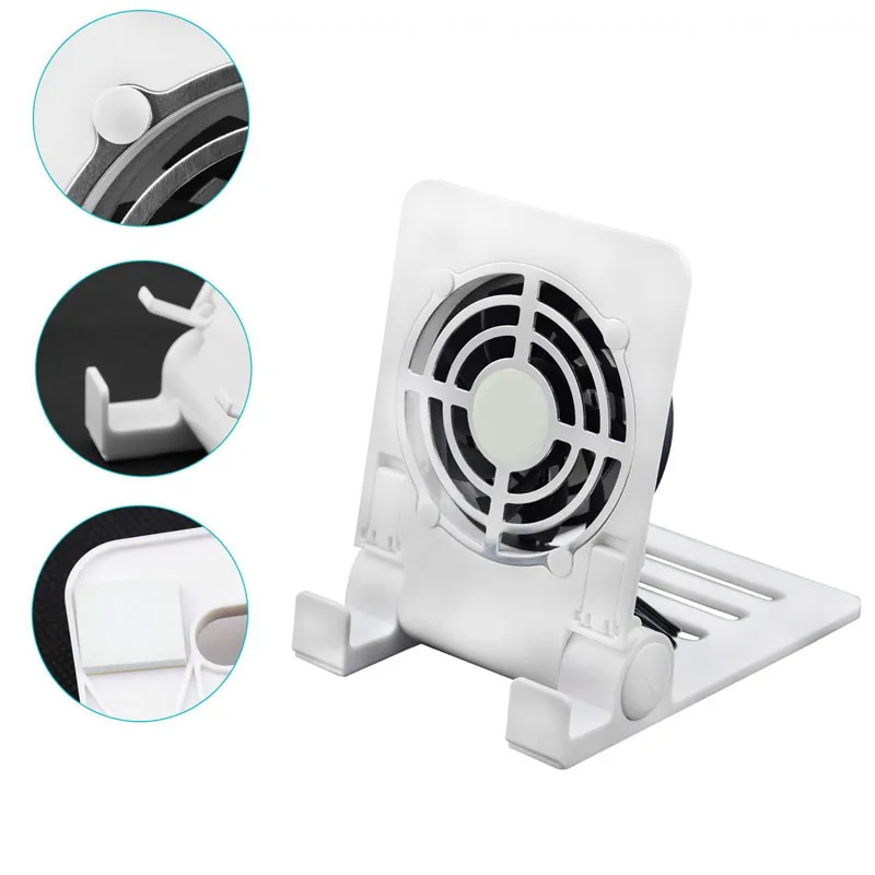Phone Cooler,Mobile Radiator,Cell Phone Fan USB Desk Phone Fan Quiet Cooling Pad Radiator with Foldable Stand Holder for Tablets Laptops