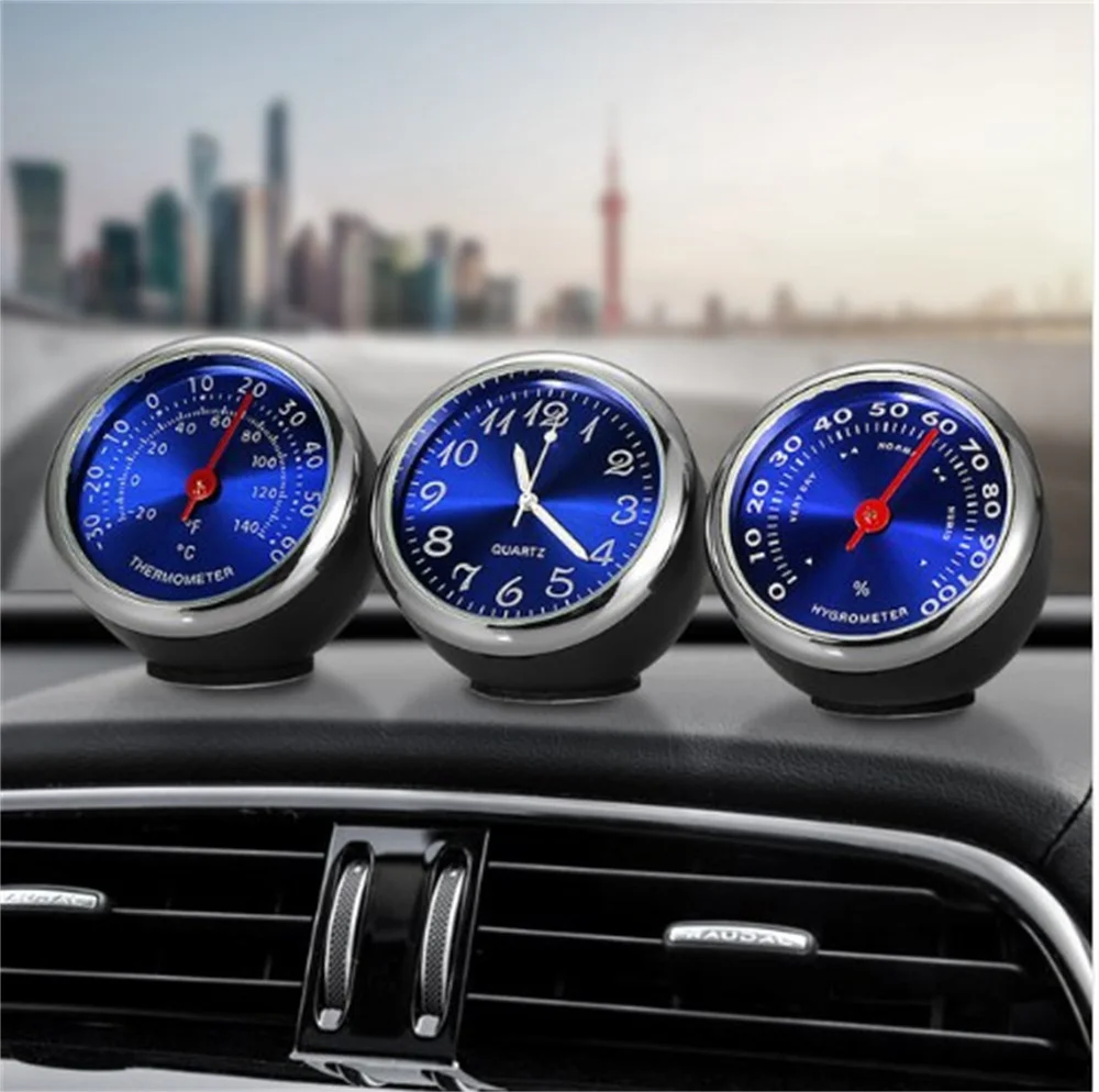 

Car Clock Automobiles Internal Stick-On Mini Digital Watch Mechanics Quartz ClocksThermometer Auto Ornament Car Accessories